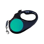 Maxpet Correa Retractil Cinta Negra y Celeste Medium