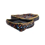 Cama Clásica X-Large Negra con Huesitos, Patitas y Casita de Colores