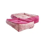 Cama Clásica King Rosa con Mariposas, Libélulas y Flores