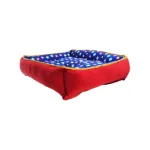 Cama Clásica X-Large Roja y Azul con Marcos de Patitas - Imagen 3