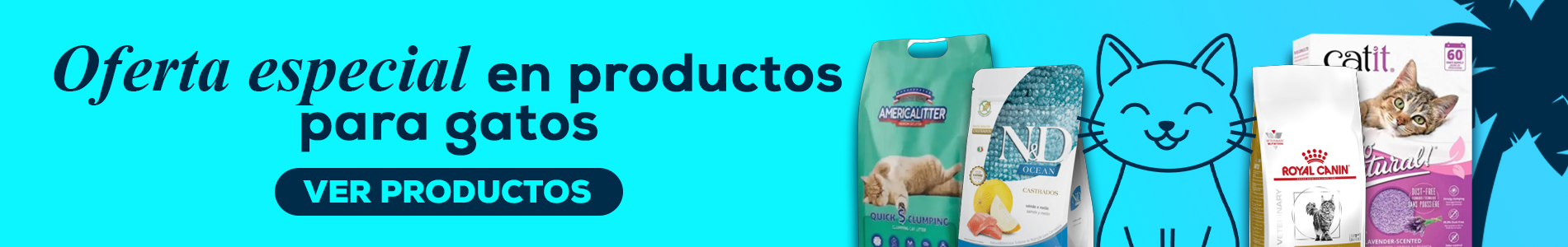 Productos para gatos, tienda de mascotas