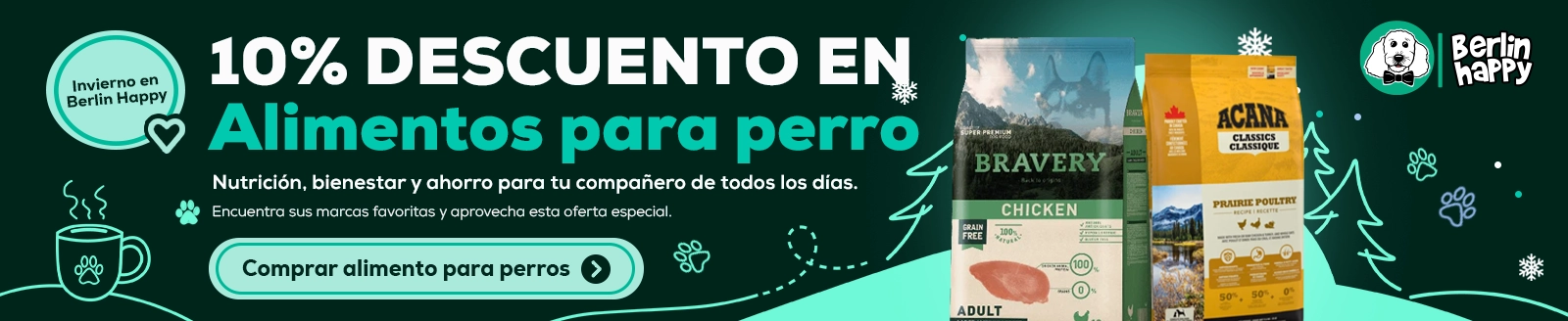 Alimentos para perros con -10% de descuento